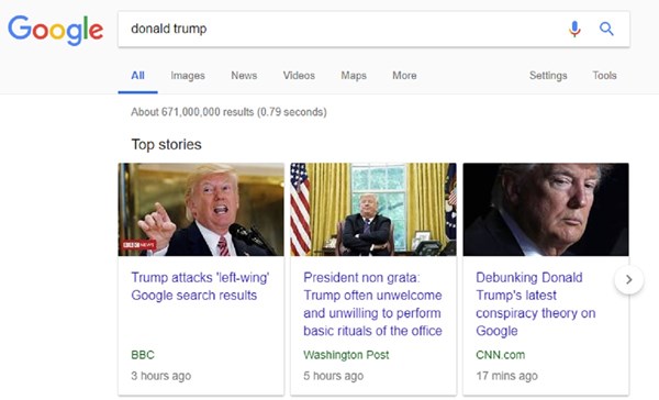 Google odgovorio Trumpu na optužbe o namještanju rezultata