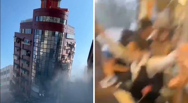 Snimke s Tajvana. Zgrade se naginju i ruše, panika u metrou, voda curi s nebodera